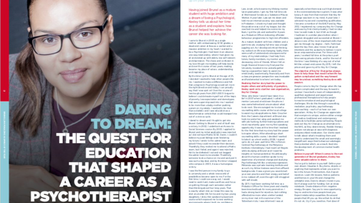 Brunel Link Magazine | Daring to Dream