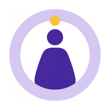 Illustration of a person standing calmly within a protective boundary