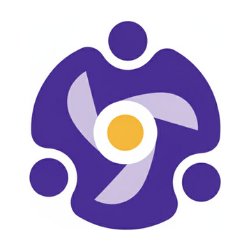 Illustration of three people joined in a supportive circle