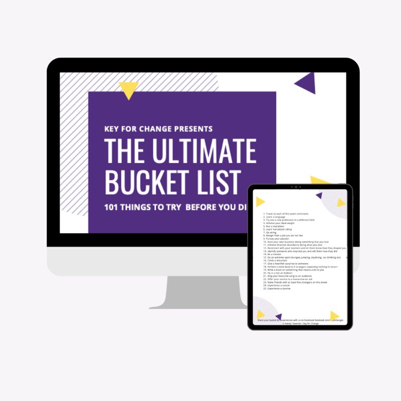 The Ultimate Bucket List — 101 things to try before you die, free download from Key for Change